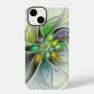 Colourful Fantasy Flower Modern Abstract Fractal iPhone 14 Case