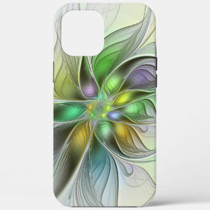 Colourful Fantasy Flower Modern Abstract Fractal iPhone 12 Pro Max Case