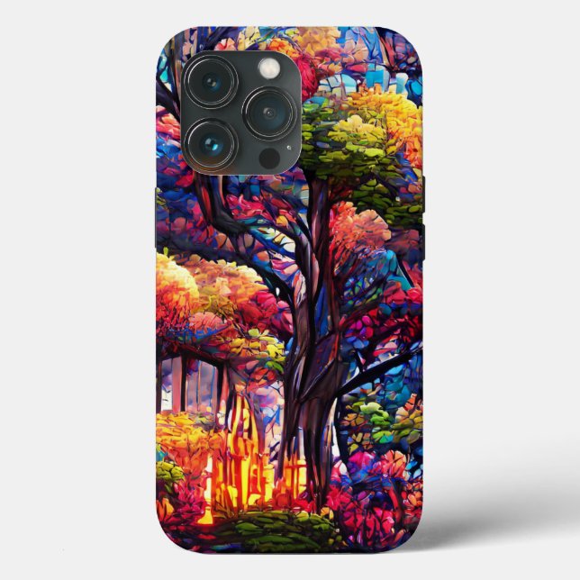 Colourful Fantasy Foliage Case-Mate iPhone Case (Back)