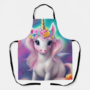 Colourful Fantasy Kawaii Unicorn  Apron