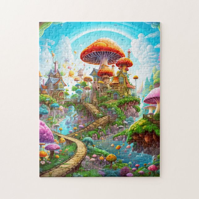 Colourful Fantasy Magic Surreal Land Jigsaw Puzzle (Vertical)