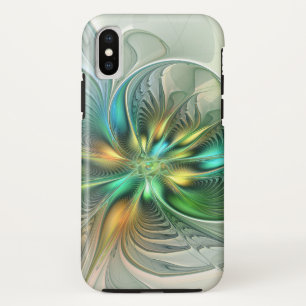 Colourful Fantasy Modern Abstract Flower Fractal Case-Mate iPhone Case