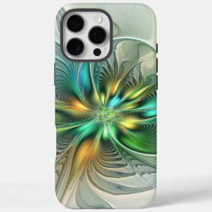 Colourful Fantasy Modern Abstract Flower Fractal iPhone 16 Pro Max Case