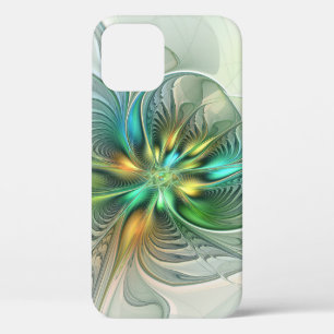 Colourful Fantasy Modern Abstract Flower Fractal iPhone 12 Pro Case