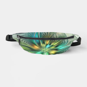 Colourful Fantasy Modern Abstract Flower Fractal Fanny Pack