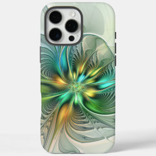 Colourful Fantasy Modern Abstract Flower Fractal iPhone 16 Pro Max Case