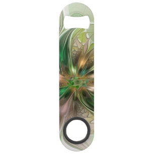 Colourful Fantasy Modern Abstract Fractal Flower Bar Key