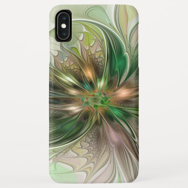 Colourful Fantasy Modern Abstract Fractal Flower Case-Mate iPhone Case (Back)