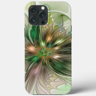 Colourful Fantasy Modern Abstract Fractal Flower iPhone 13 Pro Max Case
