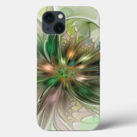 Colourful Fantasy Modern Abstract Fractal Flower