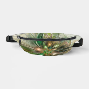 Colourful Fantasy Modern Abstract Fractal Flower Fanny Pack