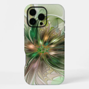 Colourful Fantasy Modern Abstract Fractal Flower iPhone 16 Pro Max Case