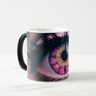 Colourful Fantasy Pink Glitter Eye Closeup Morphin Magic Mug