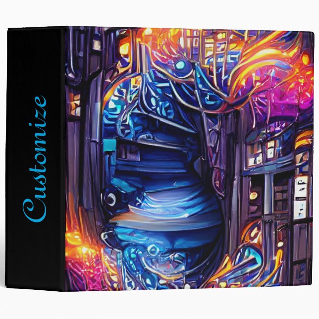 Colourful Fantasy Stairway 3 Ring Binder (Front/Spine)