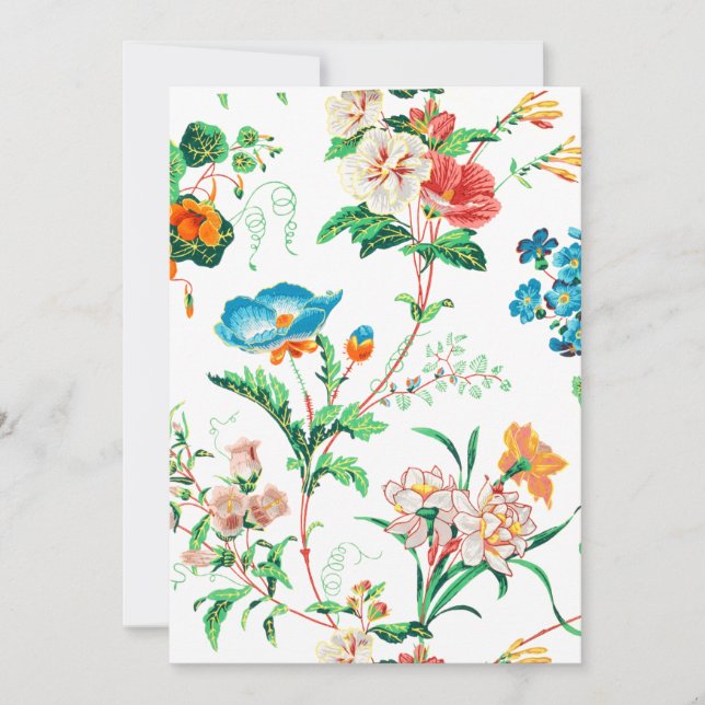 Colourful Fantasy Watercolor Floral Card (Front)