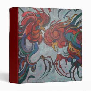 Colourful Farmyard Roosters Binder