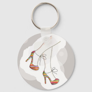 Colourful fashion shoes keychain