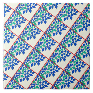 Colourful Fauvist Flowers Tile