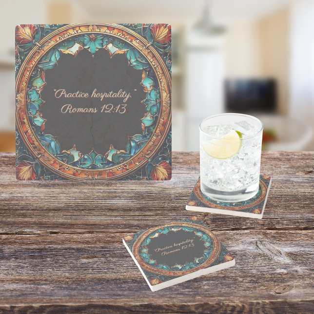 Colourful Faux Glass Customizable  Stone Coaster (Creator Uploaded)