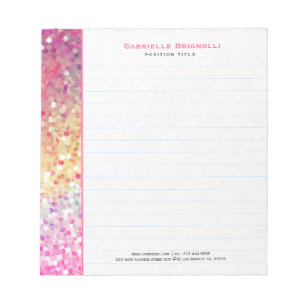 Colourful Faux Glitter And Sparkles 2 Notepad
