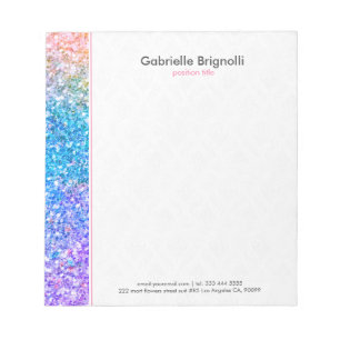 Colourful Faux Glitter And Sparkles Texture Notepad