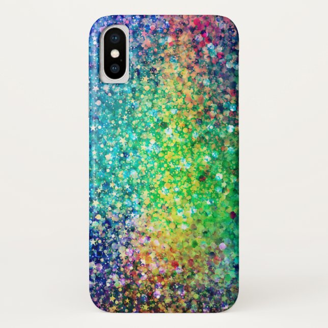 Colourful Faux Glitter Background Case-Mate iPhone Case (Back)