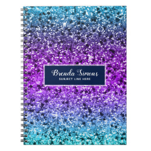Colourful Faux Glitter Print Notebook