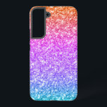 Colourful Faux Glitter Texture Print Samsung Galaxy Case<br><div class="desc">Image of a colourful glitter texture with  pink,  purple,  blue,  and orange gradient</div>