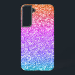 Colourful Faux Glitter Texture Print Samsung Galaxy Case<br><div class="desc">Image of a colourful glitter texture with  pink,  purple,  blue,  and orange gradient</div>