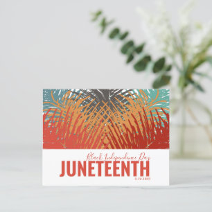 colourful feather Black Independence Day JUNETEENT Postcard