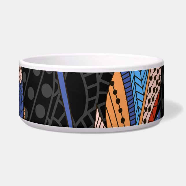 Colourful Feather Pattern Seamless Background. (Front)