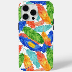 Colourful Feather Pattern — Watercolor Abstract iPhone 15 Pro Max Case