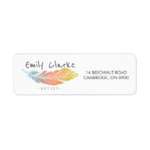 Colourful Feather Personalized