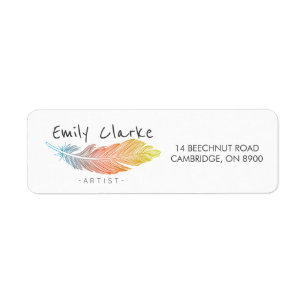 Colourful Feather Personalized