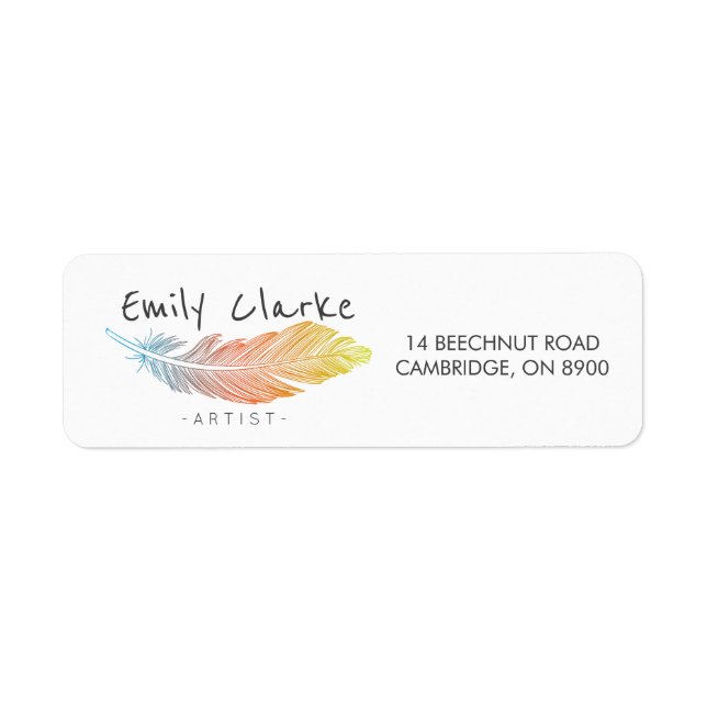 Colourful Feather Personalized (Front)