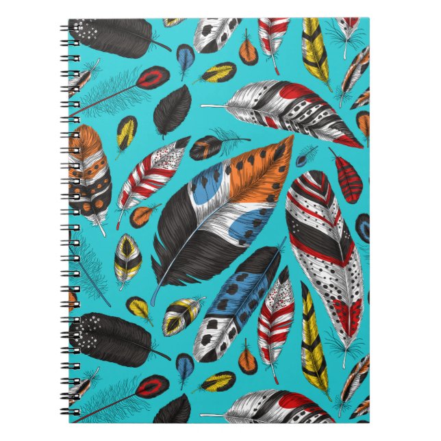 Colourful feathers notebook (Front)