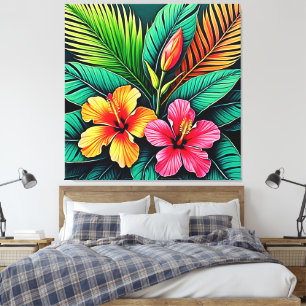 Colourful Feelings: Abstract Face Canvas Print