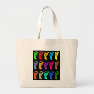 Colourful Feet Large Tote Bag