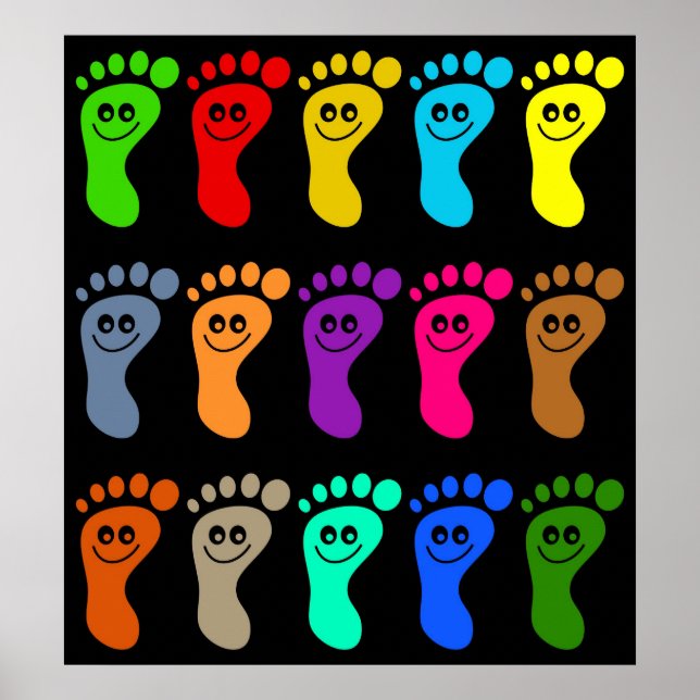 Colourful Feet Poster (Front)