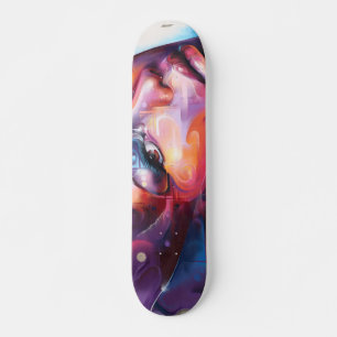 Colourful Female Art Skateboard