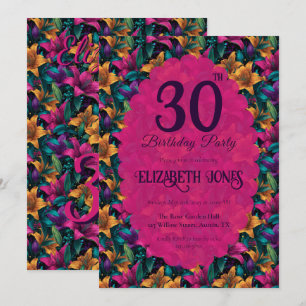 Colourful Feminine Lilies Charm Daughter’S Birthda Invitation