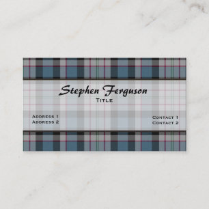 Colourful Ferguson Plaid Custom Business Card