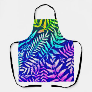 Colourful Fern Pattern Apron