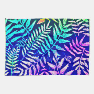 Colourful Fern Pattern Kitchen Towel