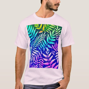 Colourful Fern Pattern T-Shirt