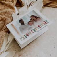 Colourful Festive Christmas Folded Faded Photo
