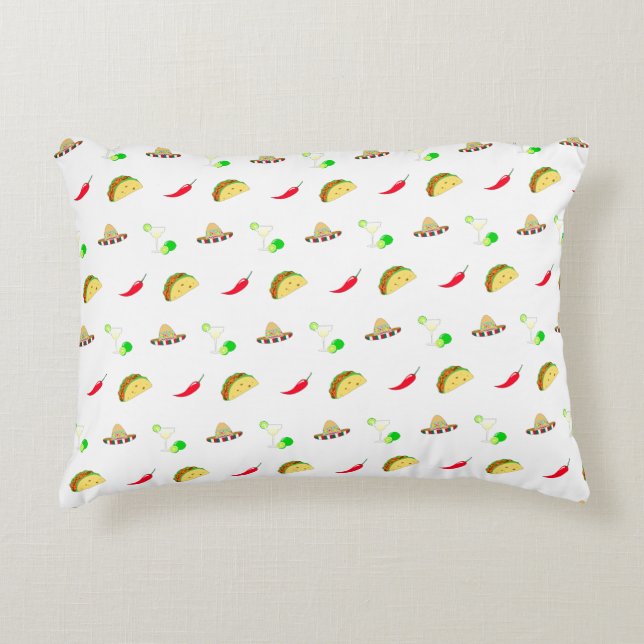 Colourful Festive Cinco de Mayo 2025 Dancing Cactu Accent Pillow (Front)