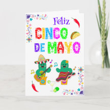 Colourful Festive Cinco de Mayo 2025 Dancing Cactu