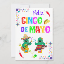 Colourful Festive Cinco de Mayo 2025 Dancing Cactu