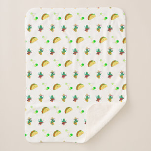 Colourful Festive Cinco de Mayo 2025 Dancing Cactu Sherpa Blanket